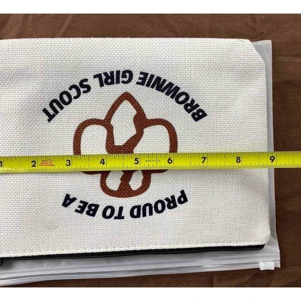 Brownie Girl Scout Cosmetic Bag Girl Scout Troop Zipper Pouch Scout